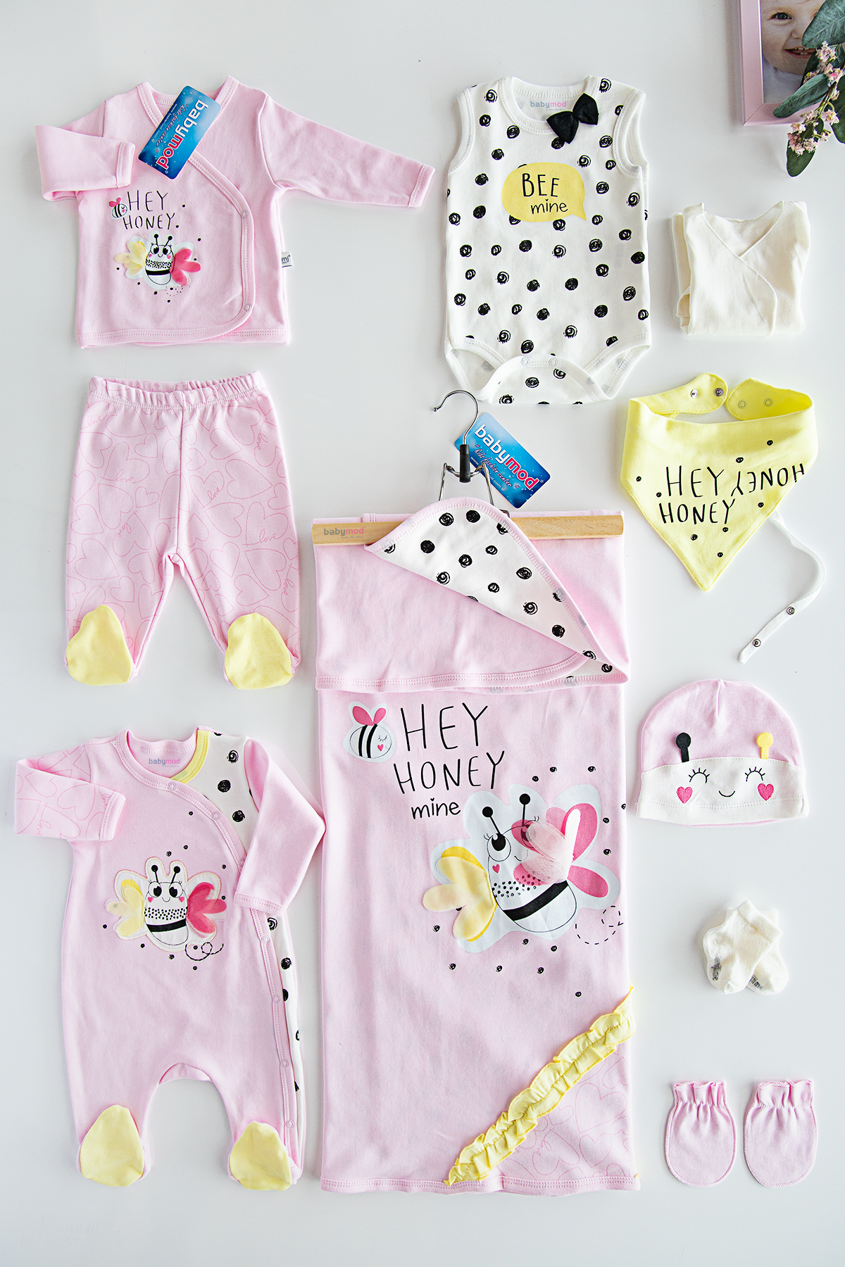 Bebek Hastane Çıkışı Baby Set Babymod Layette Arı