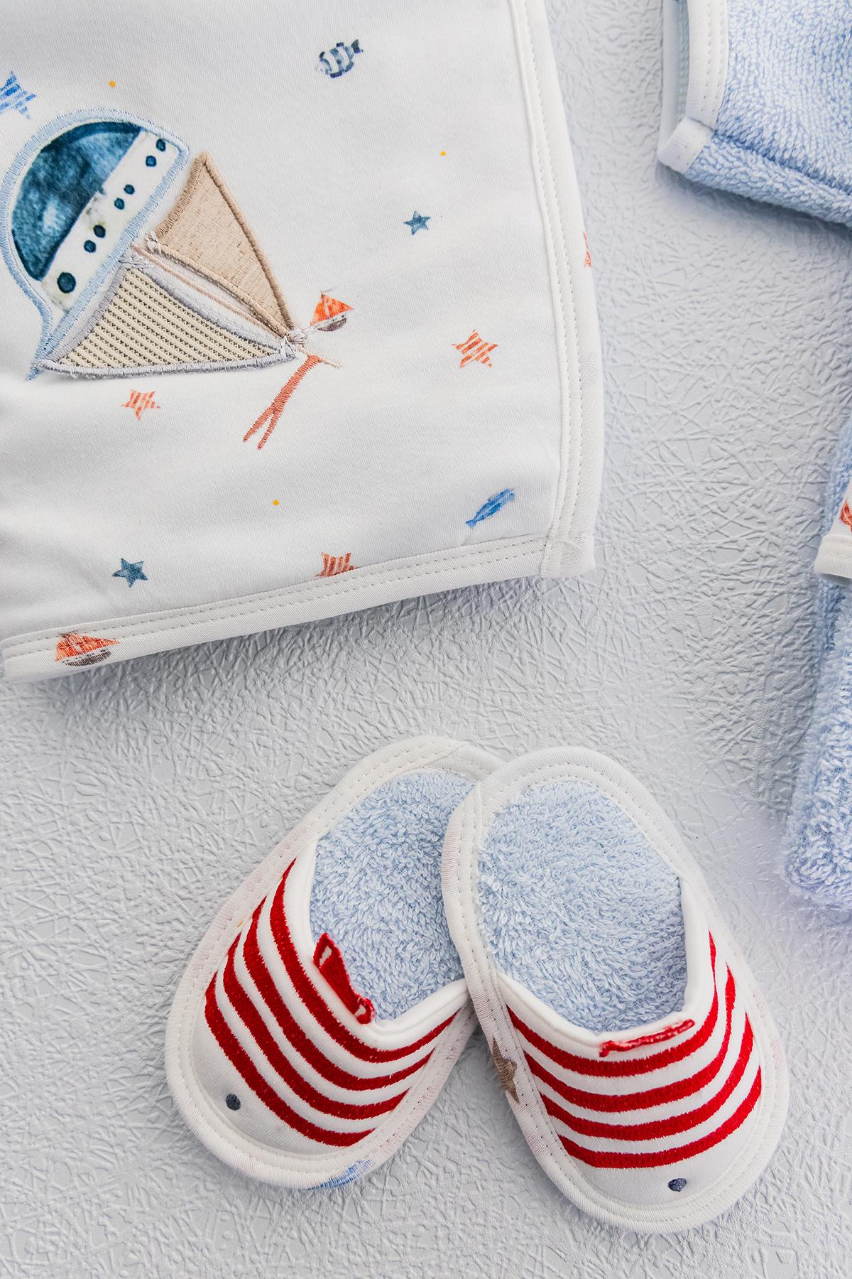 Babymod erkek bebek bornoz seti