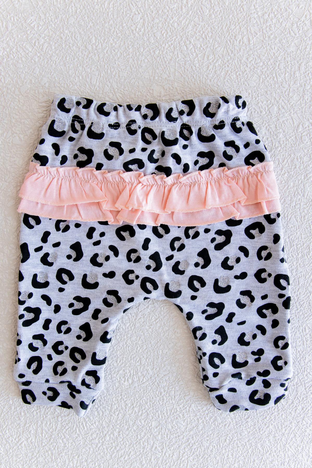 bebek takımları Kedili 3�lü Çıtçıtlı Body Kız Bebek Takımı