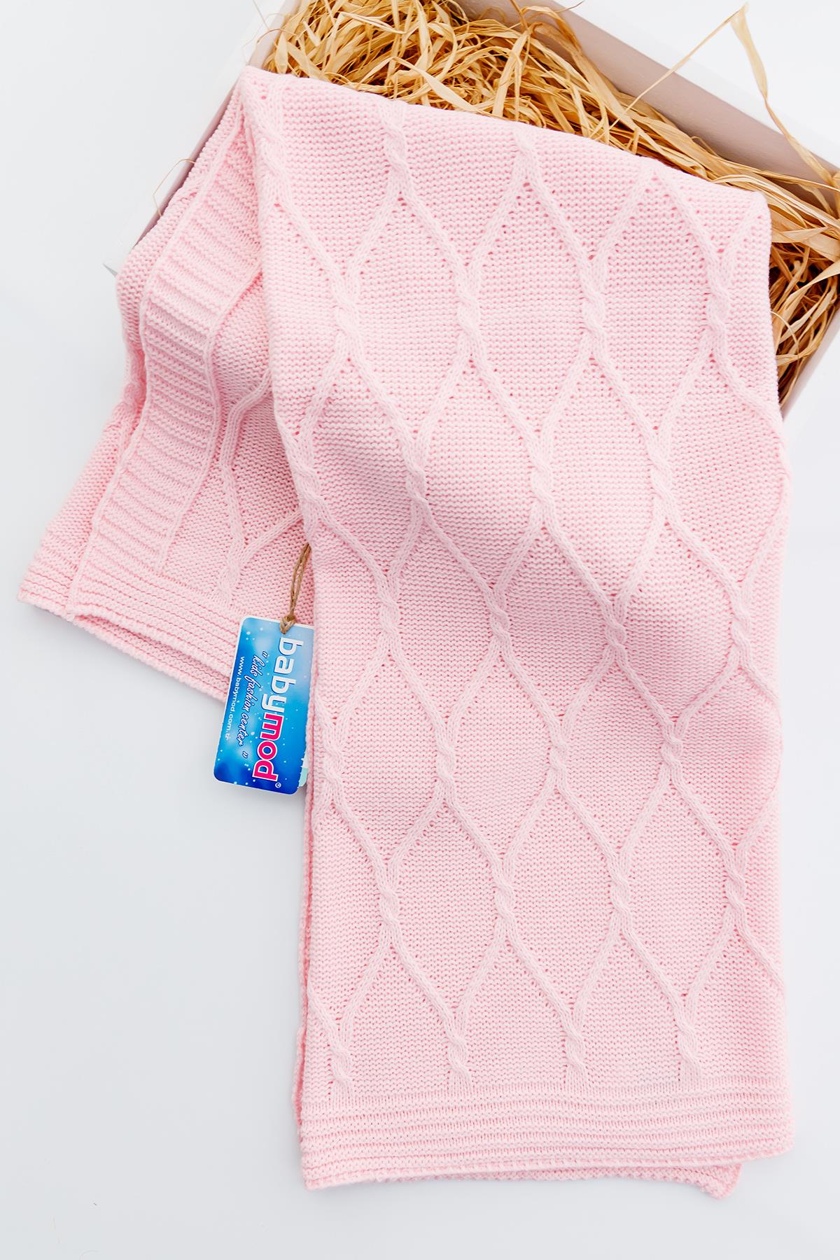 Bebek Battaniyeleri Pembe Triko Kız Bebek Battaniyesi