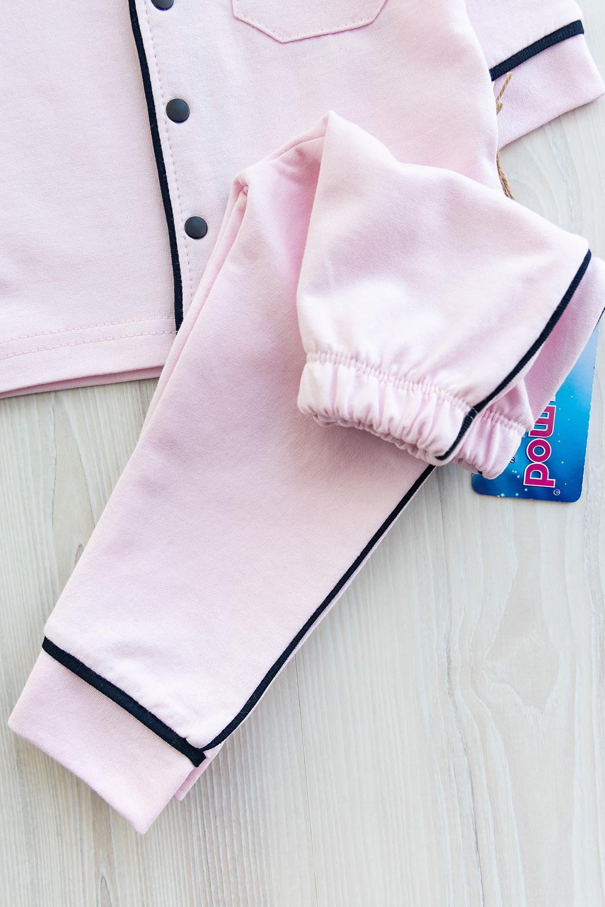 Bebek Pijama Takımları Önden Çıt Çıtlı Kız Bebek Pijama